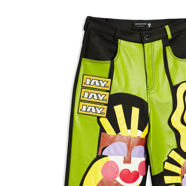 APPLIIQUÉ PANT IN BLACK ONE OF ONE