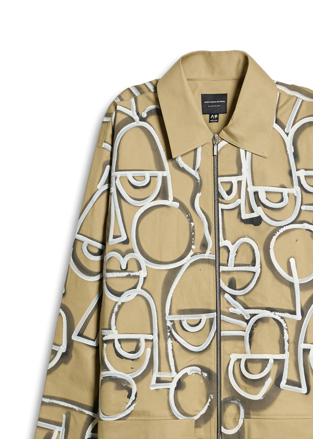 ARTFACE 2.0 JACKET IN BEIGE ONE OF ONE