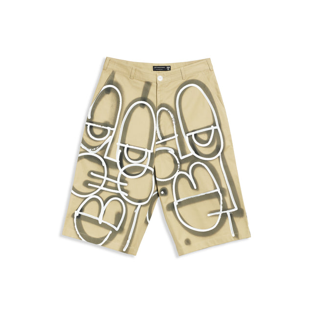 ARTFACE SHORT IN BEIGE ONE OF ONE