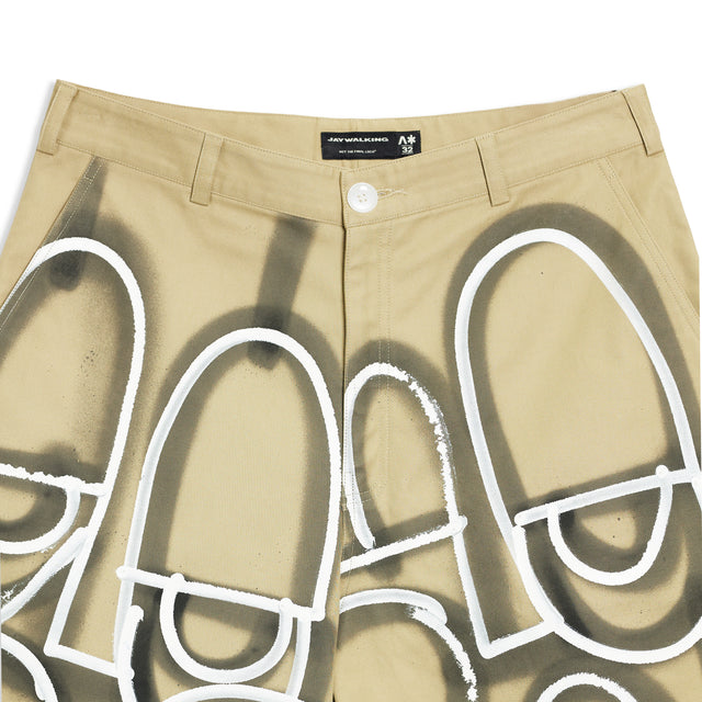 ARTFACE SHORT IN BEIGE ONE OF ONE