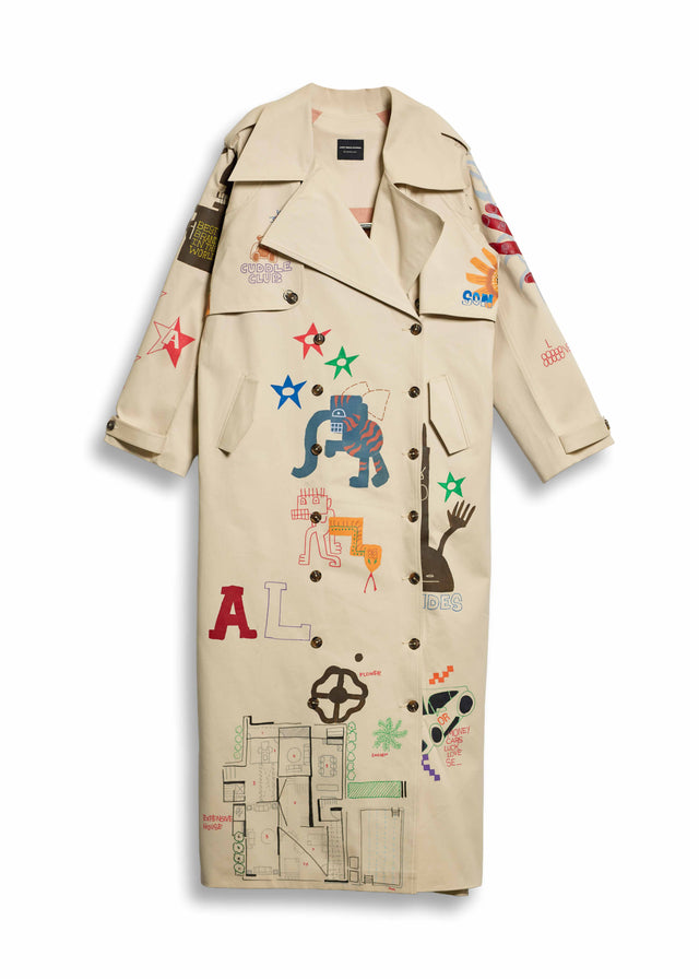 TRENCH COAT IN CREAM ONE OF ONE