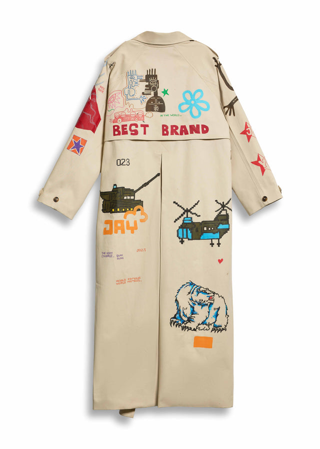 TRENCH COAT IN CREAM ONE OF ONE