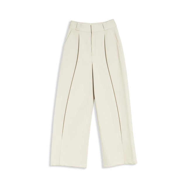 CHROME PLEATED PANTS IN BEIGE