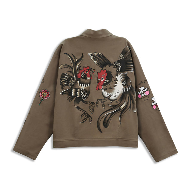 DEATH BEFORE DISHONOUR JACKET IN BROWN ONE OF ONE