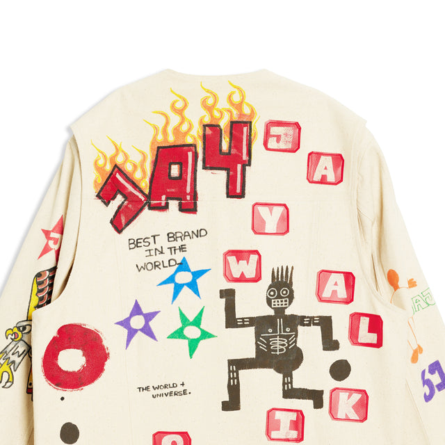 DOUBLE TROUBLE JACKET IN CREAM ONE OF ONE
