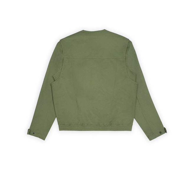 DOUBLE TROUBLE JACKET IN OLIVE GREEN