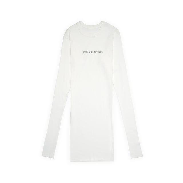 RIB BODYCON MEN FULL SLEEVE WHITE