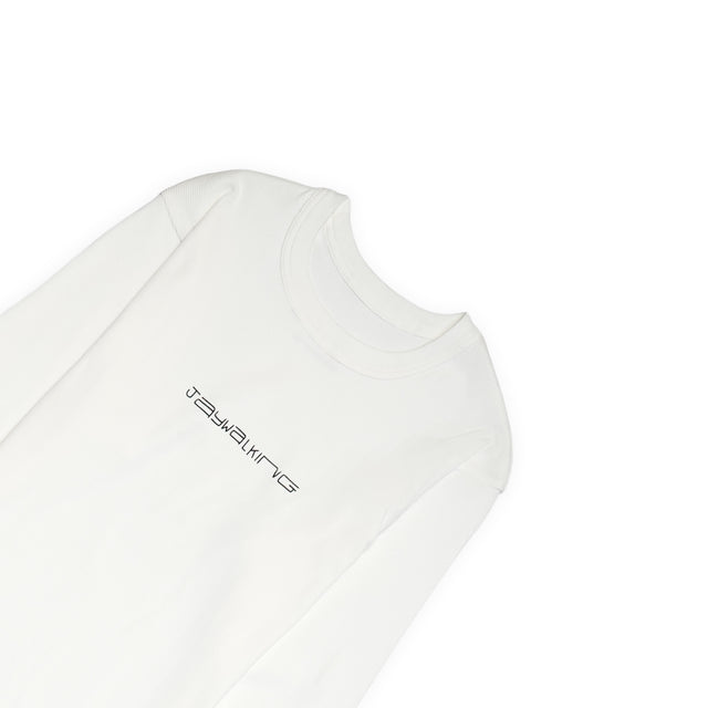 RIB BODYCON MEN FULL SLEEVE WHITE