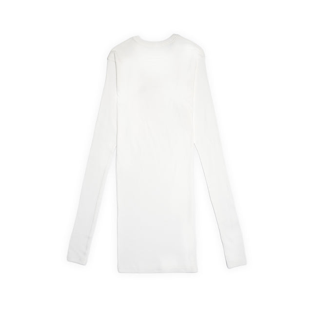 RIB BODYCON MEN FULL SLEEVE WHITE