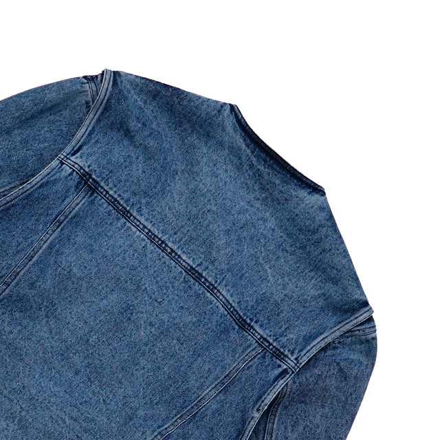 DOUBLE TROUBLE DENIM JACKET IN BLUE