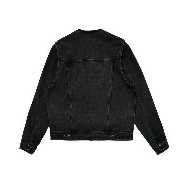 DOUBLE TROUBLE DENIM JACKET IN ASH