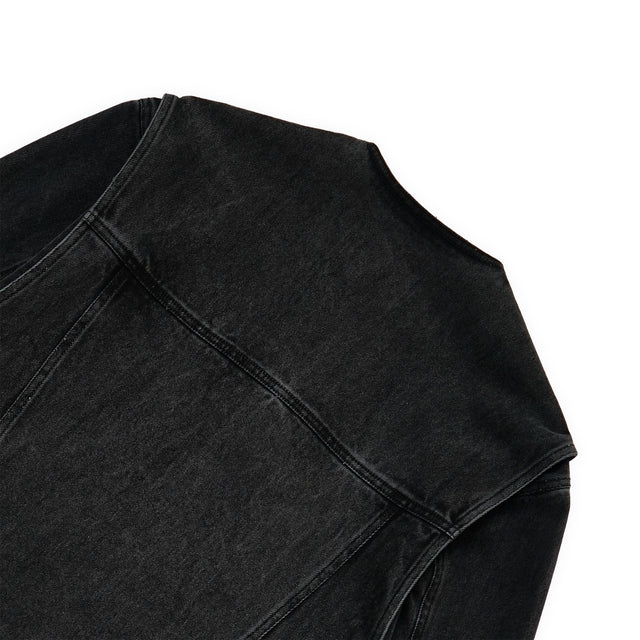 DOUBLE TROUBLE DENIM JACKET IN ASH