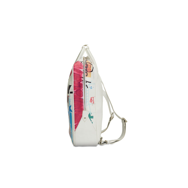 STICKER BACKPACK IN WHITE
