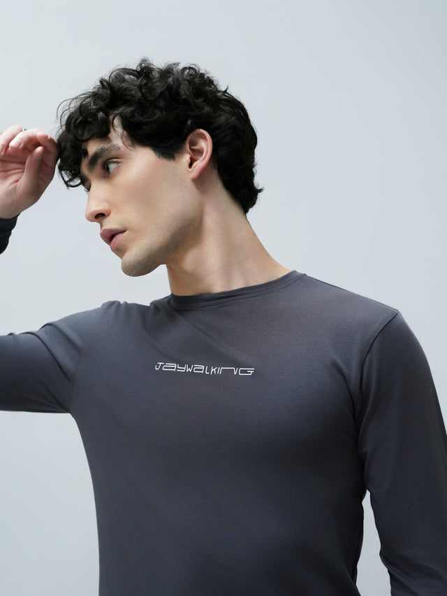 BODYCON MEN FULL SLEEVE GREY