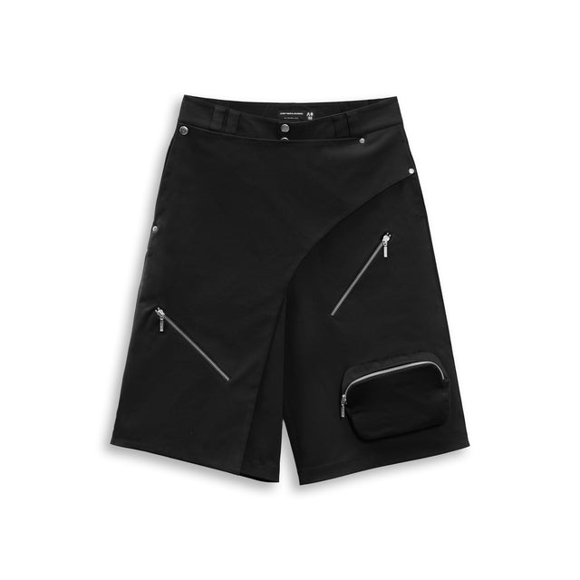 PANELLED SHORTS IN BLACK