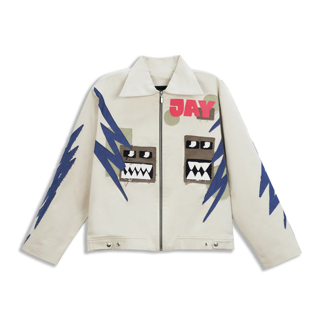 ROBOT APPLIQUÉ JACKET IN CREAM ONE OF ONE