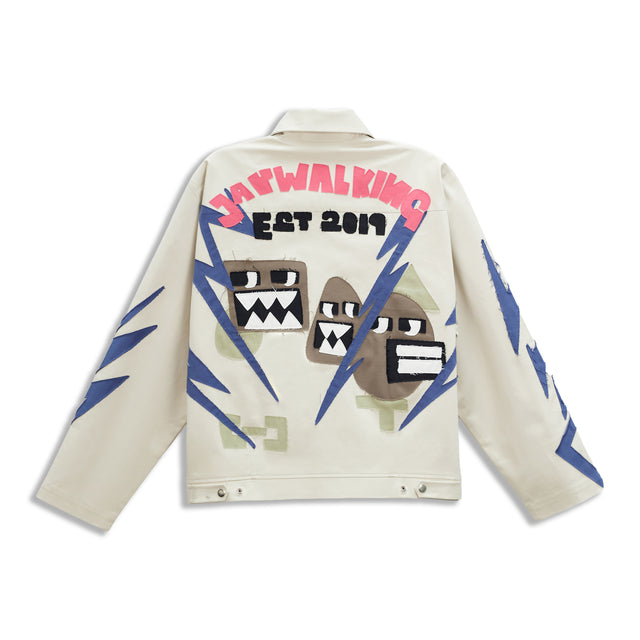 ROBOT APPLIQUÉ JACKET IN CREAM ONE OF ONE