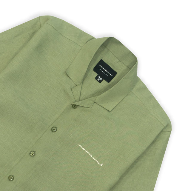 LINEN SHIRT IN GREEN