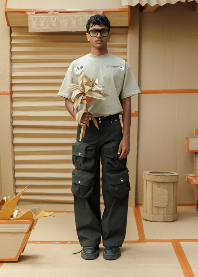SKULL CROW T-SHIRT IN TIMBERWOOD [UNISEX]