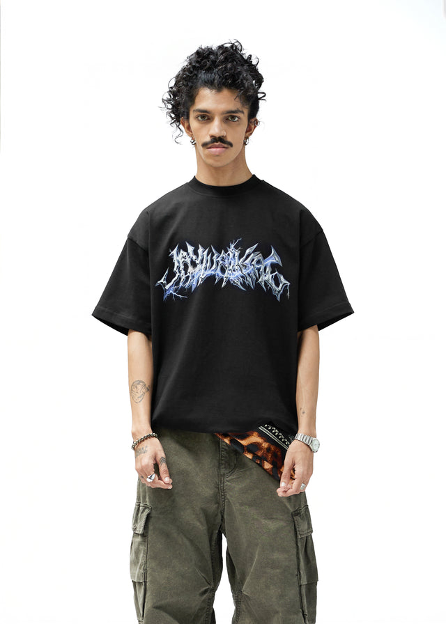 CHROME T-SHIRT IN BLACK [UNISEX]