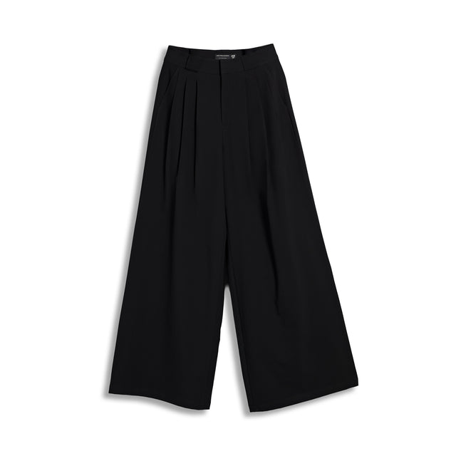 HEAVY PLEATED PANTS IN BLACK [UNISEX]