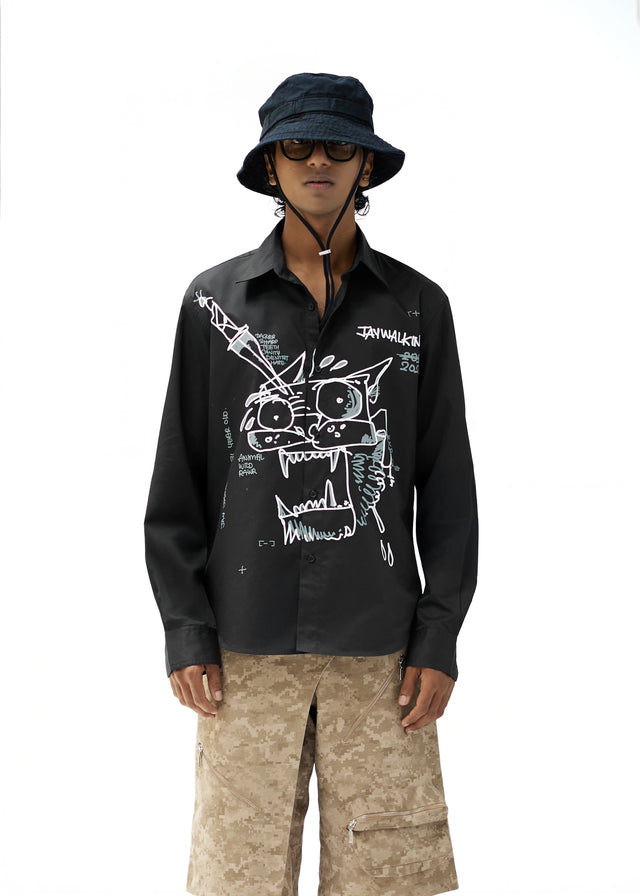 TIGER SHIRT IN BLACK [UNISEX]