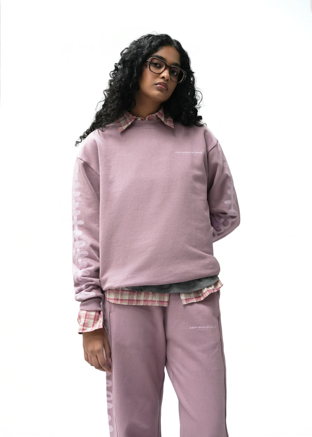SQUIGGLY SWEATSHIRT IN MAUVE [UNISEX]