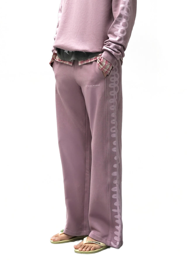SQUIGGLY TRACK PANTS IN MAUVE [UNISEX]