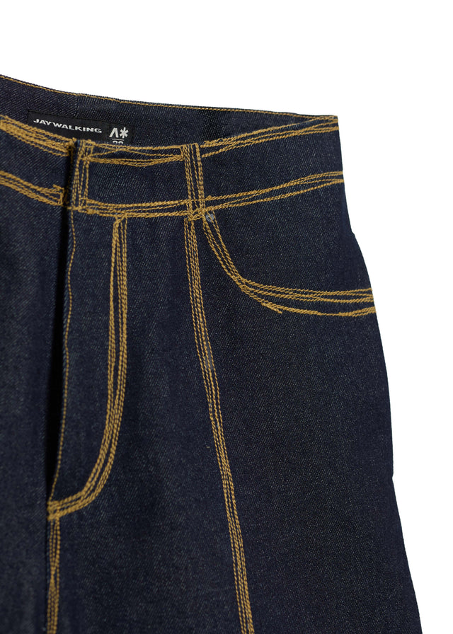 BADLY STITCHED DENIM JORTS