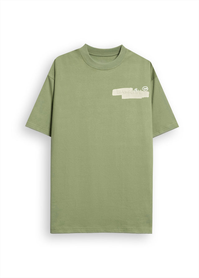 BEAUTIFUL LADY COVERUP T-SHIRT IN GREEN [UNISEX]