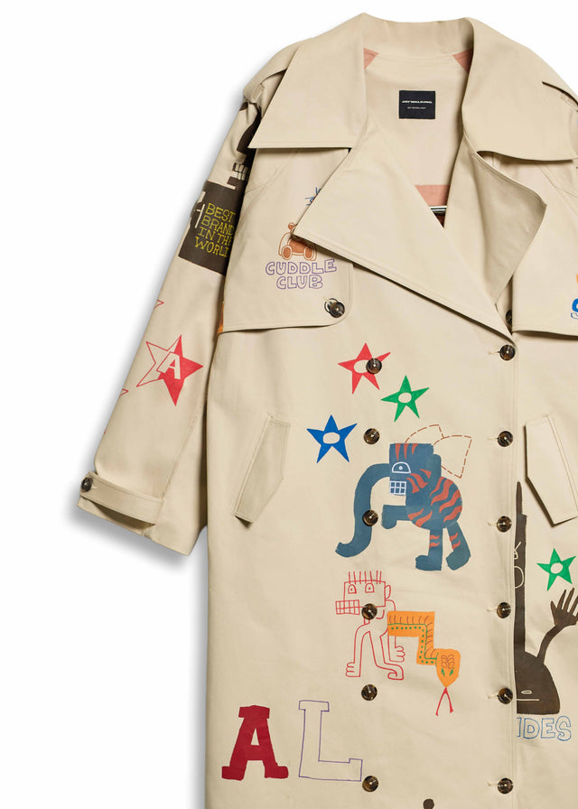 TRENCH COAT IN CREAM ONE OF ONE