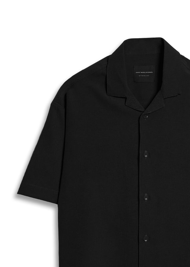 BOWLING SHIRT IN BLACK [UNISEX]