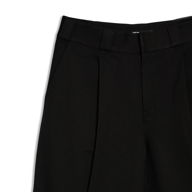 CHROME PLEATED PANTS IN BLACK
