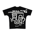 TYPO ART FACE BATWING T-SHIRT IN BLACK [UNISEX]