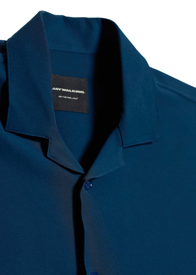 BOWLING SHIRT IN NAVY BLUE [UNISEX]