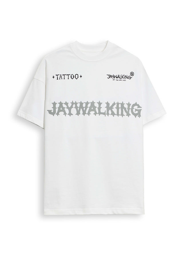 TATTOO PANTHER T-SHIRT IN WHITE [UNISEX]