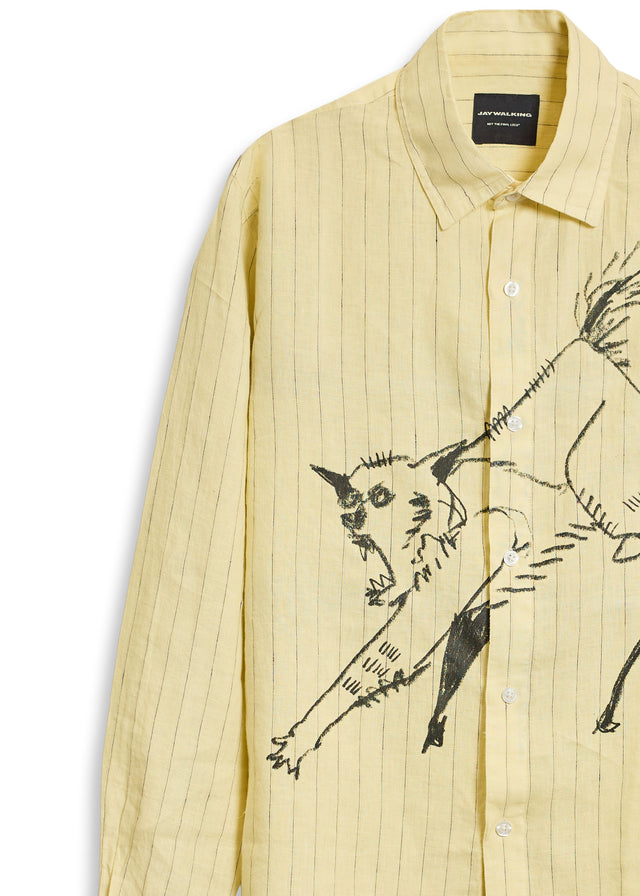 CAT LINEN SHIRT [UNISEX]