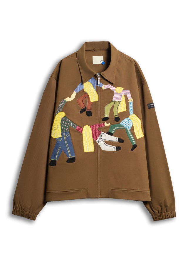DANCING CIRCLE JACKET IN BROWN [UNISEX]