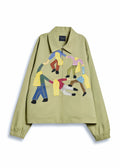 DANCING CIRCLE JACKET IN GREEN [UNISEX]