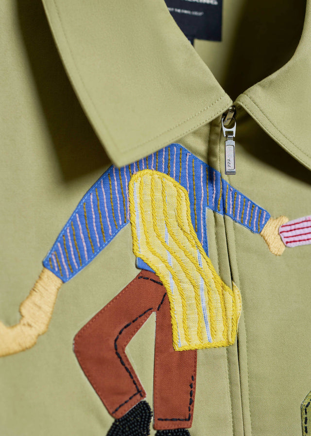 DANCING CIRCLE JACKET IN GREEN [UNISEX]