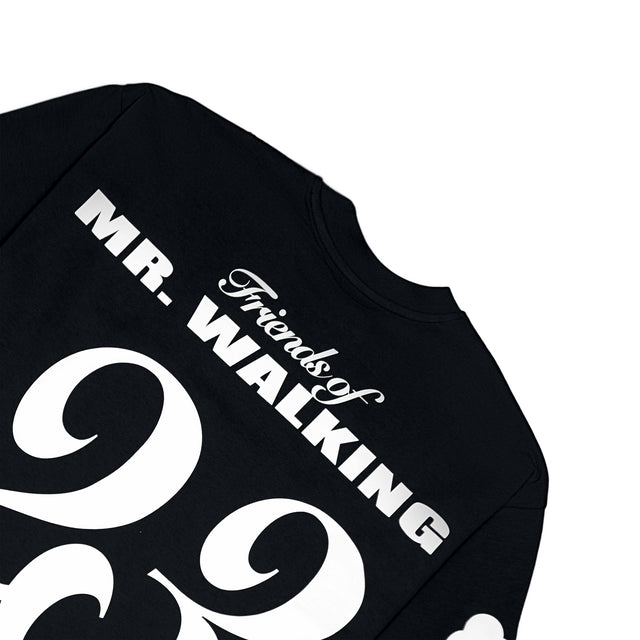 FRIENDS OF MR. WALKING T-SHIRT IN BLACK [UNISEX]