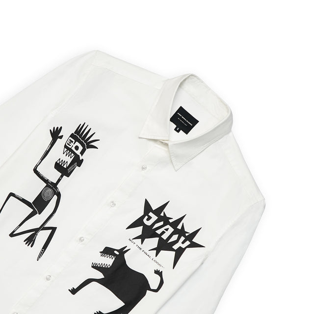 TRIBAL SHIRT IN WHITE [UNISEX]