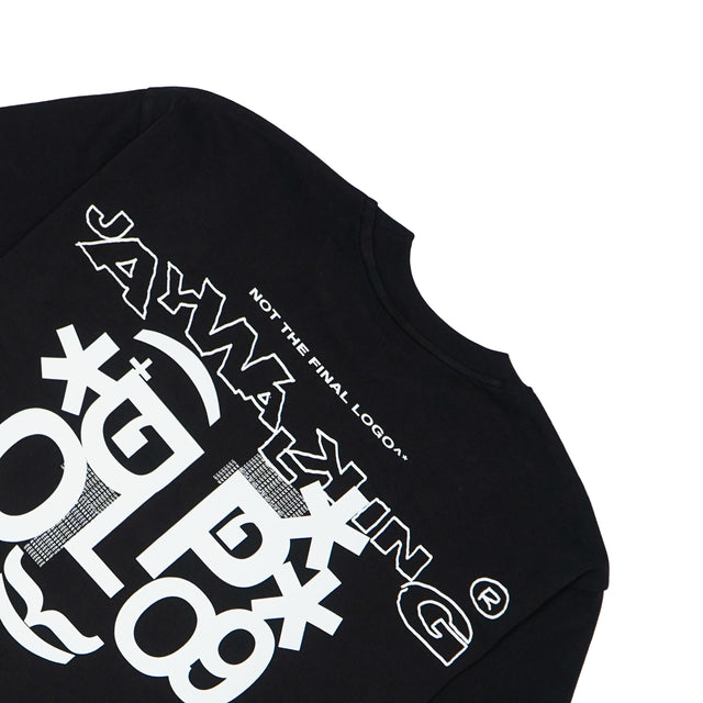 TYPO ART FACE T-SHIRT IN BLACK [UNISEX]