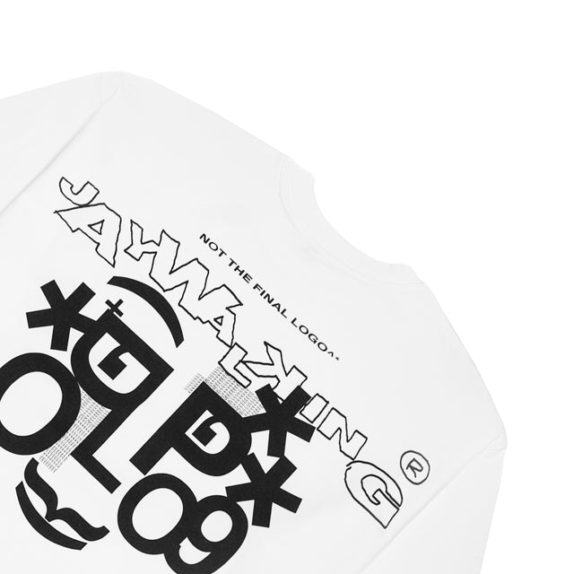 TYPO ART FACE T-SHIRT IN WHITE [UNISEX]