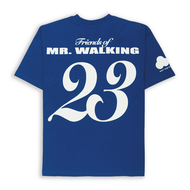 FRIENDS OF MR. WALKING T-SHIRT IN BLUE [UNISEX]