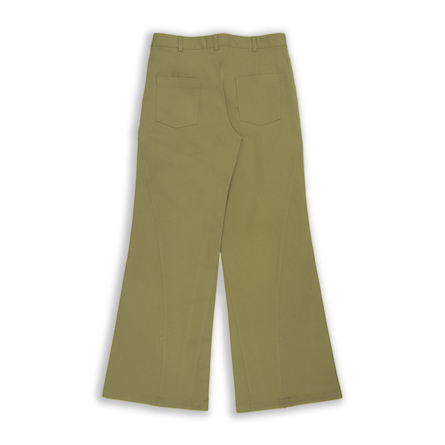 FRONT ZIP PANTS IN KHAKI  [UNISEX]