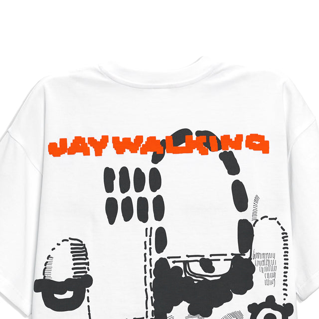 TRIBAL ART FACE T-SHIRT IN WHITE [UNISEX]