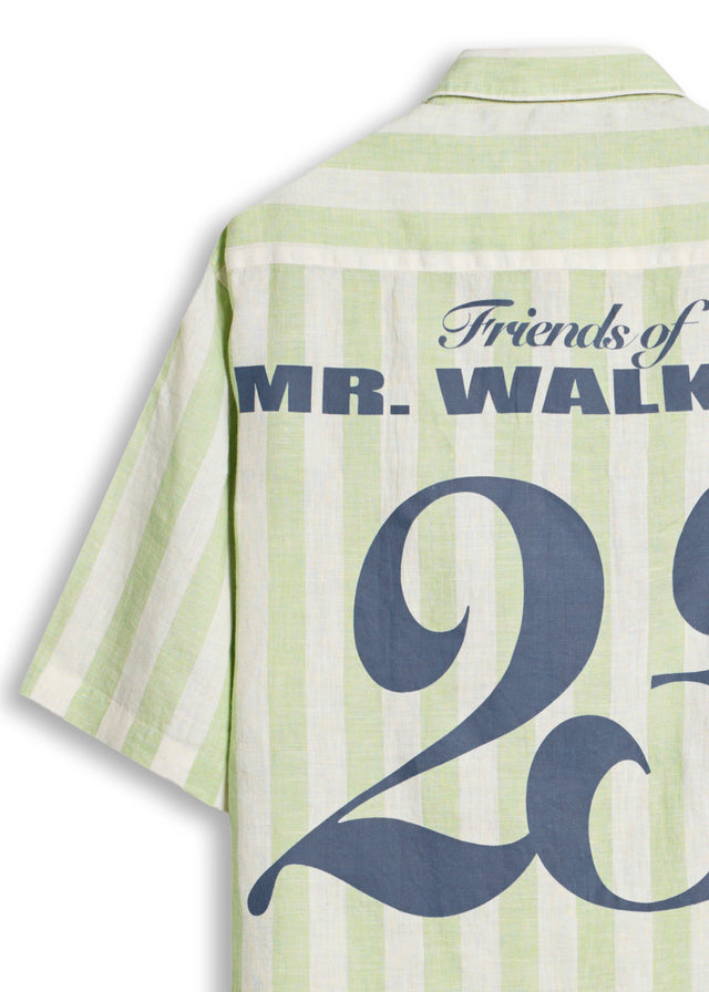 FOMW SHORT SLEEVE STRIPED SHIRT IN GREEN [UNISEX]