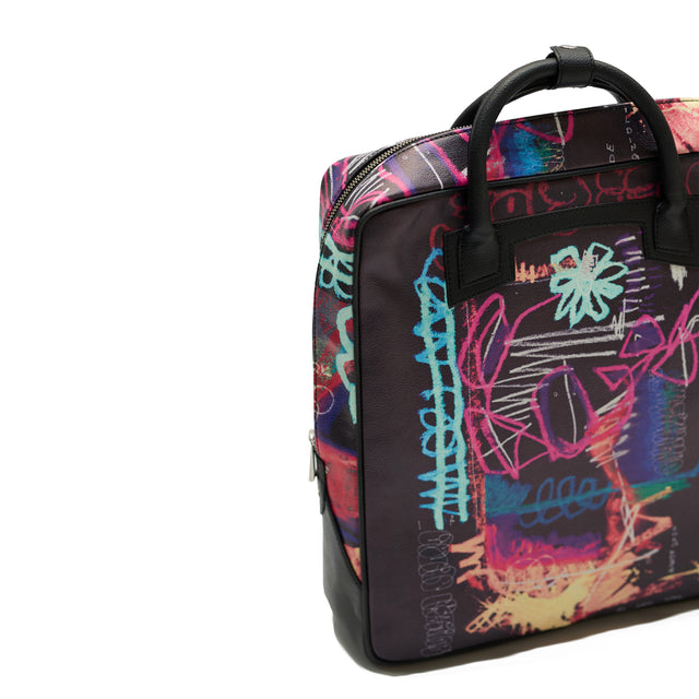 FLOWER POT BACKPACK IN BLACK