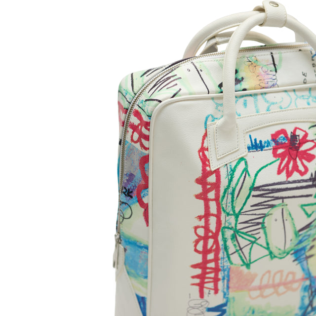 FLOWER POT BACKPACK IN WHITE